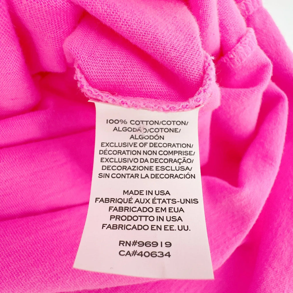 MARC JACOBS Fluorescent Logo Print Tee in Bright Pink S - flyKAMP