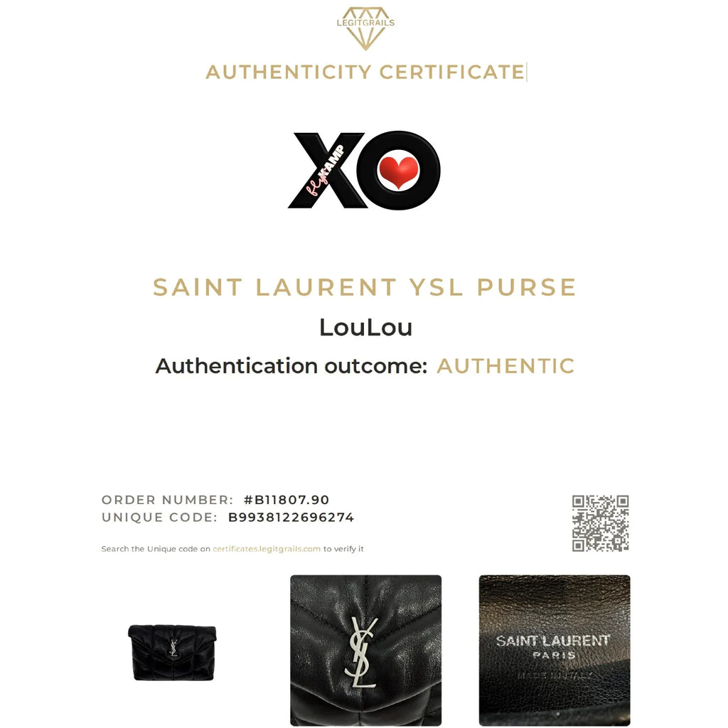 SAINT LAURENT Loulou Mini in Lambskin Puffer Pouch Clutch - flyKAMP
