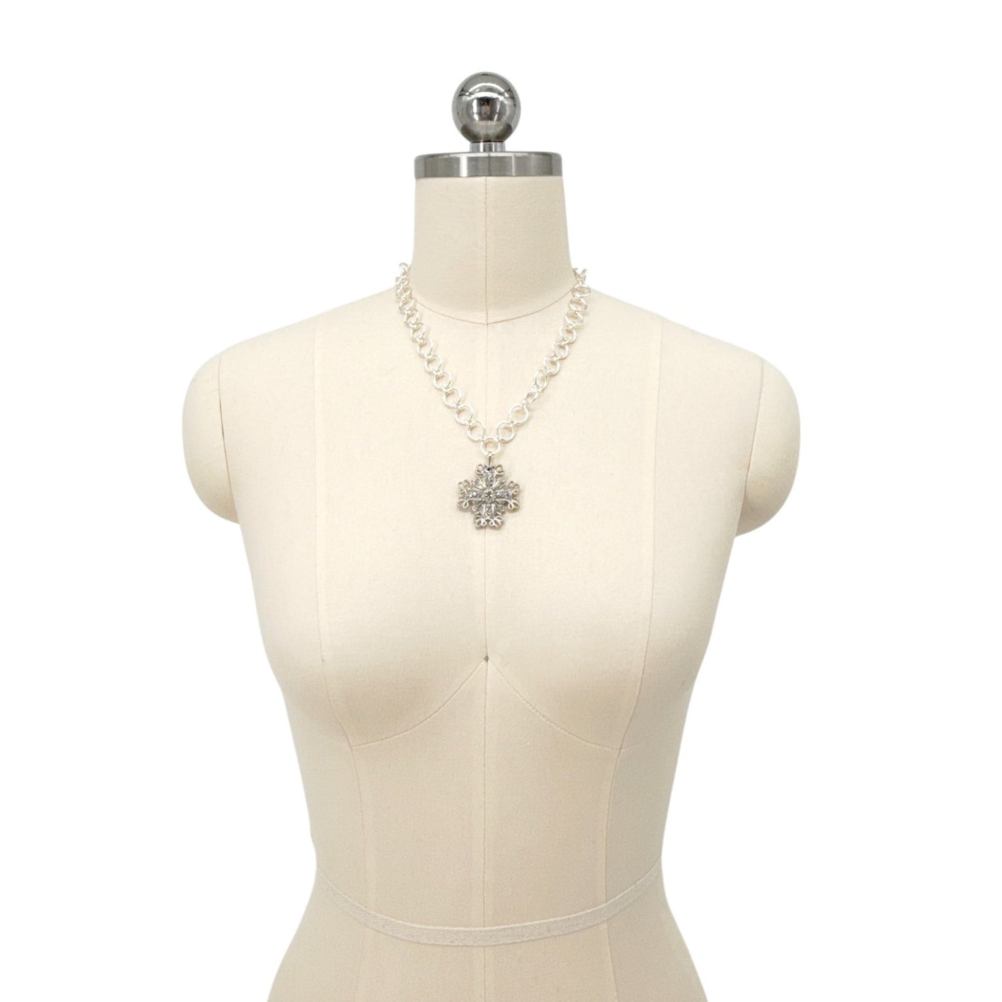 VIRGINS SAINTS & ANGELS VSA The Betty Chain with Electra Cross Medallion Silver