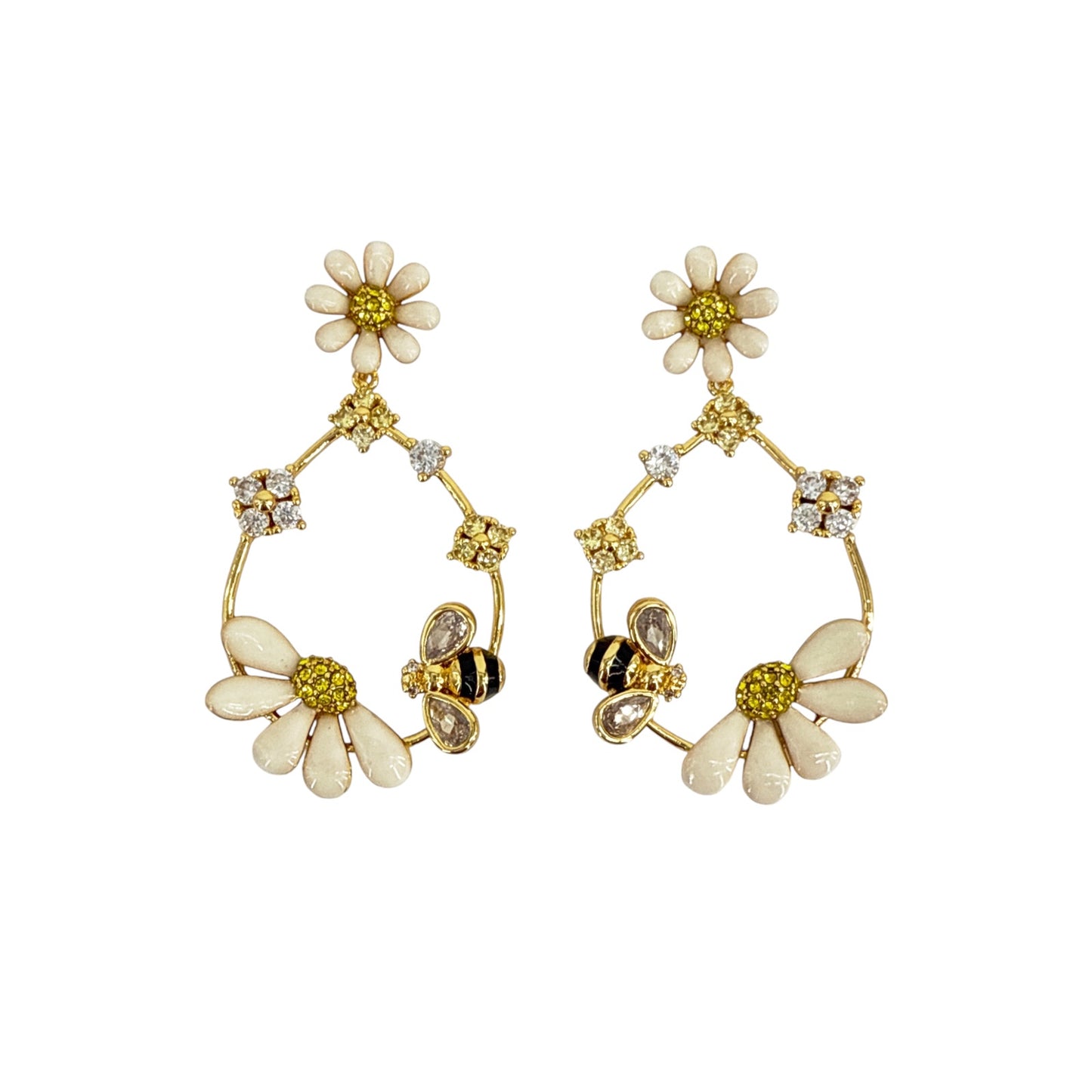 KATE SPADE New York Dazzling Daisies Statement Hoops