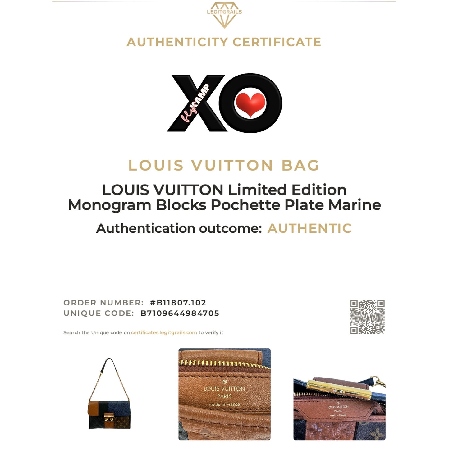 LOUIS VUITTON Limited Edition Monogram Blocks Pochette Plate Marine