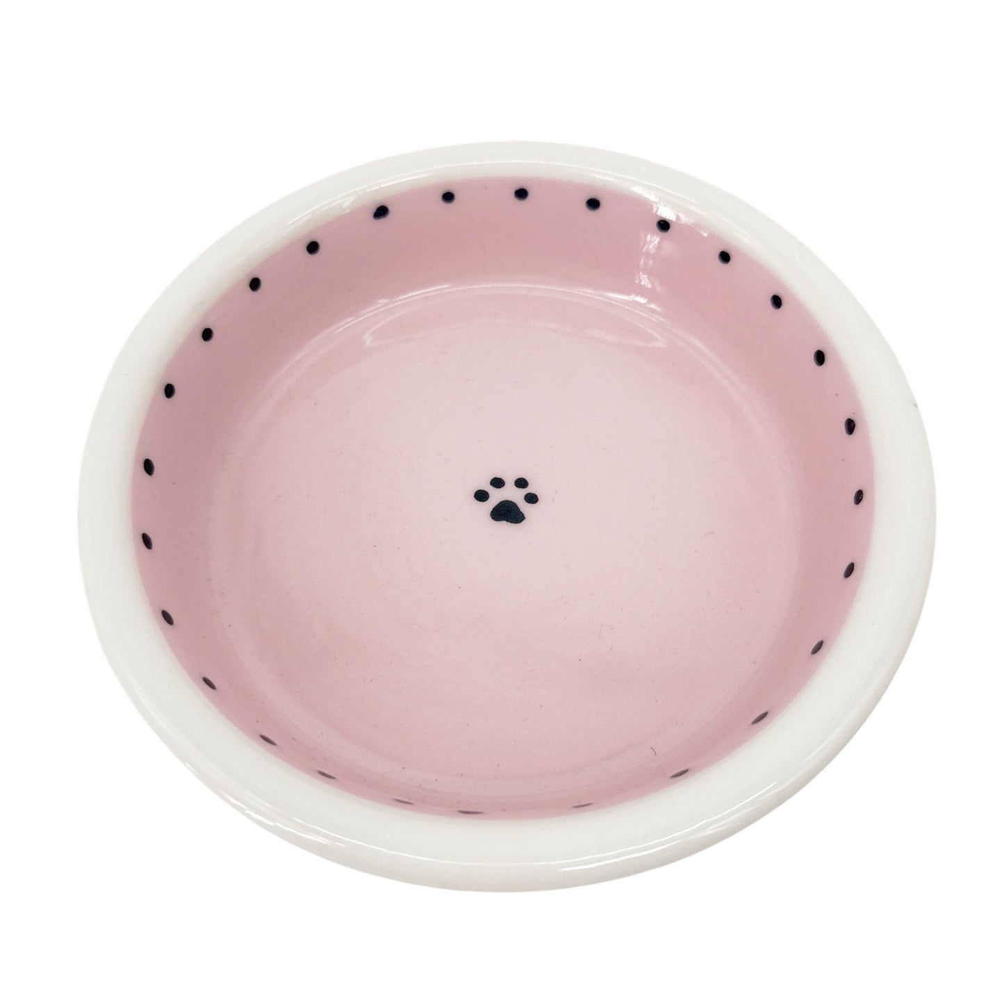 PET BOWLS Ceramic Small Pink Set of 2