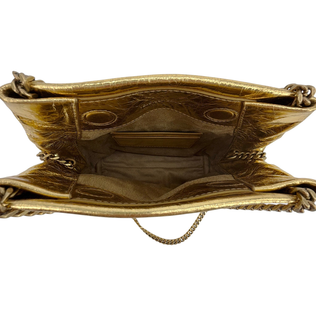 VERONICA BEARD Small Slouch Leather Shoulder Bag in Gold Veronica Beard