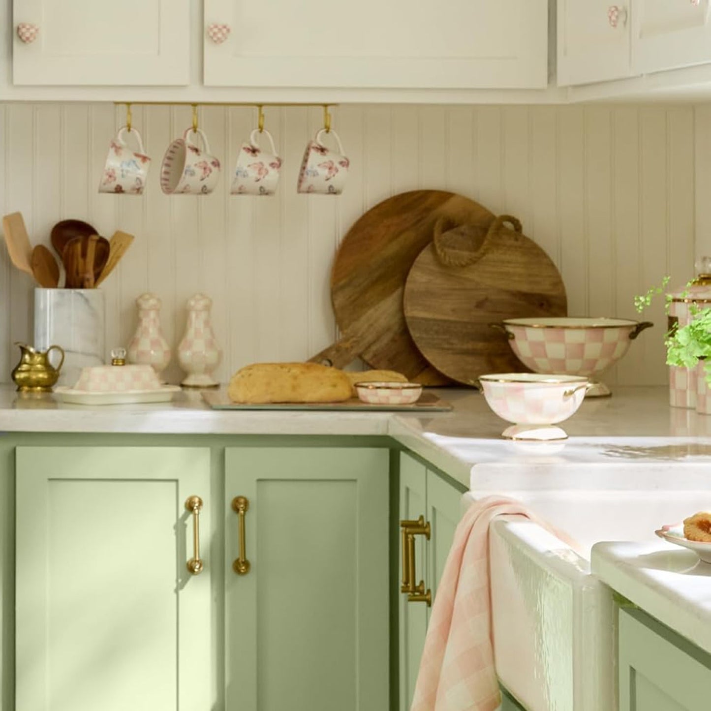 MACKENZIE-CHILDS Almost Everything Bowl in Rosy Check