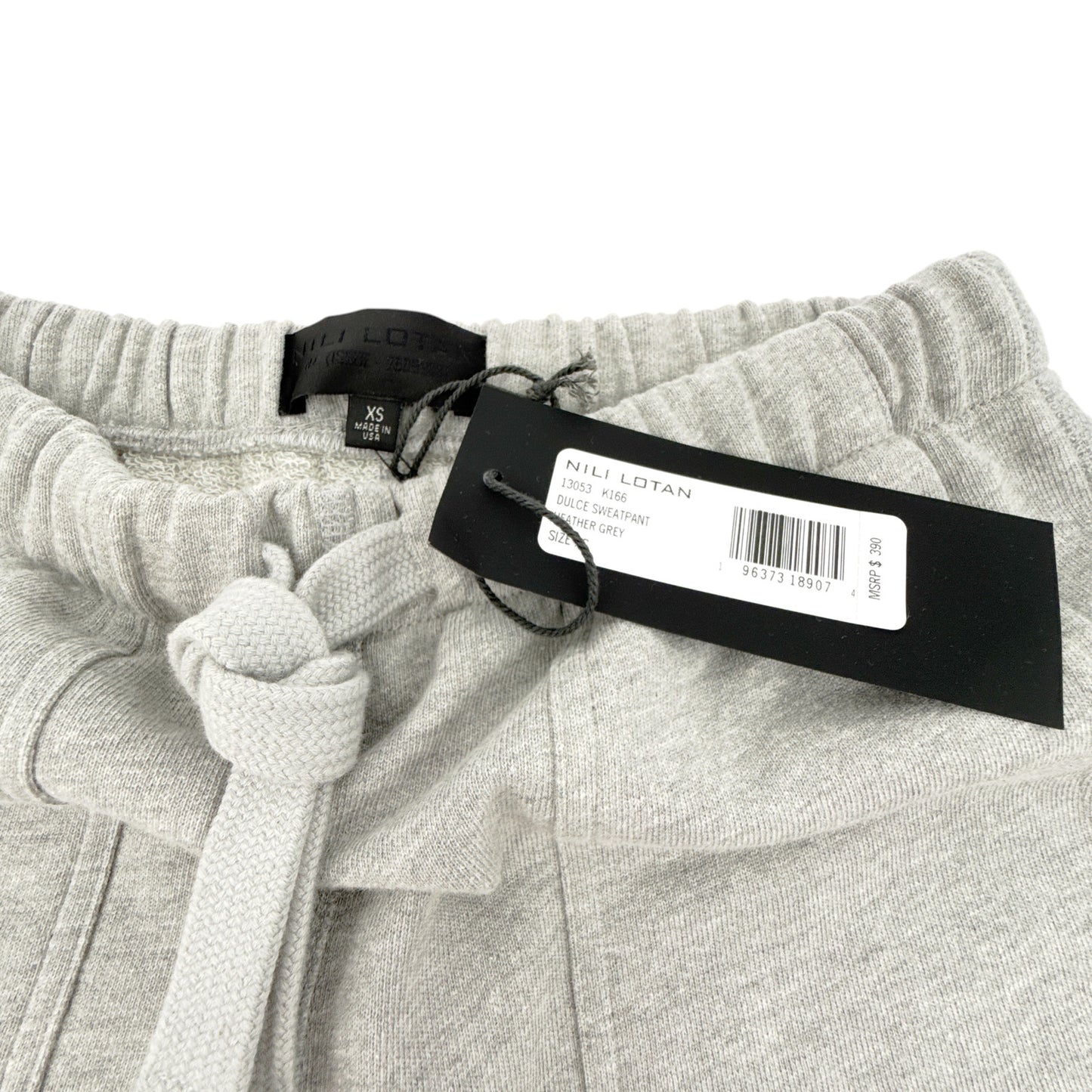 NILI LOTAN Dulce Sweatpant in Heather Grey XS