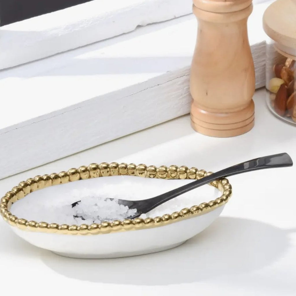 PAMPA BAY Golden Salerno Long Condiment Bowl Set of 2 Pampa Bay