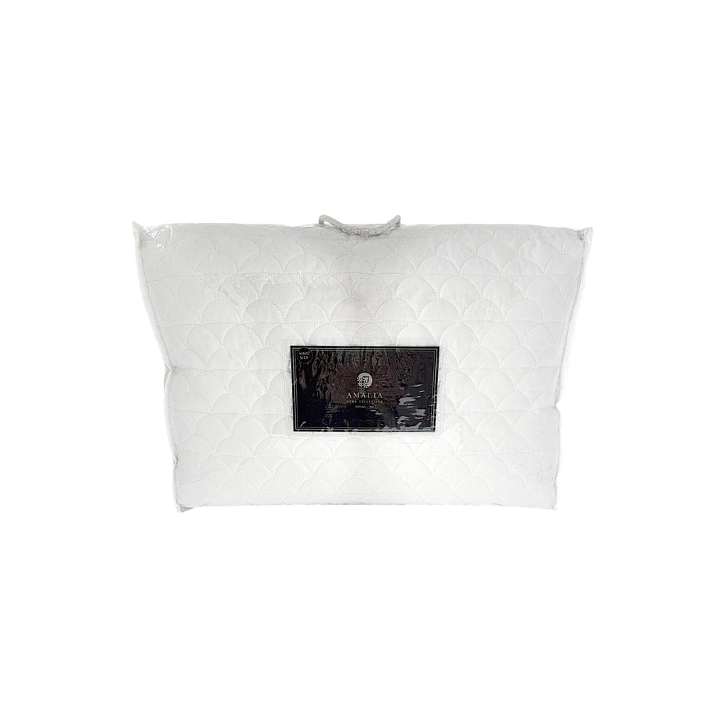 AMALIA Home Collection 430 Thread Count Quilted Coverlet King in White Amalia