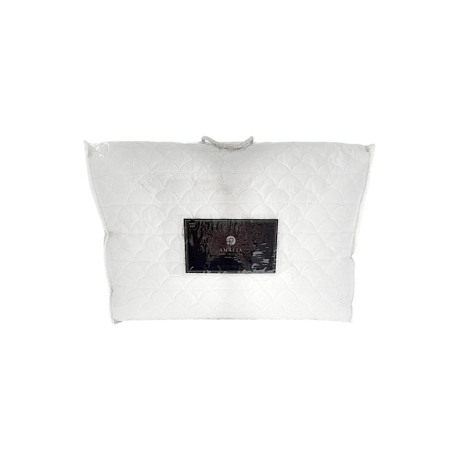 AMALIA Home Collection 430 Thread Count Quilted Coverlet King in White Amalia