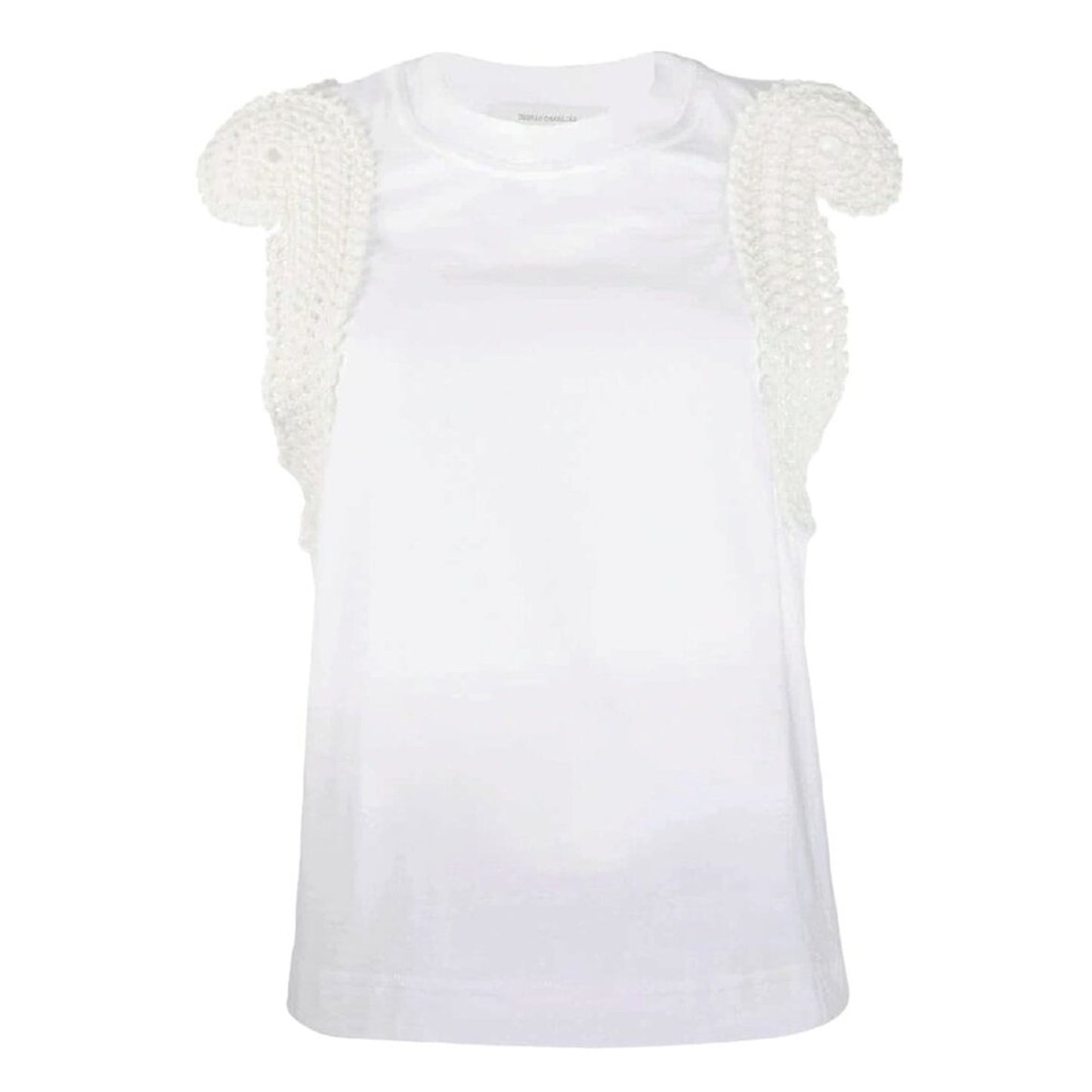 CÉDRIC CHARLIER Knitted Trim Vest Top S