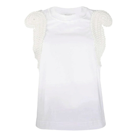 CÉDRIC CHARLIER Knitted Trim Vest Top S