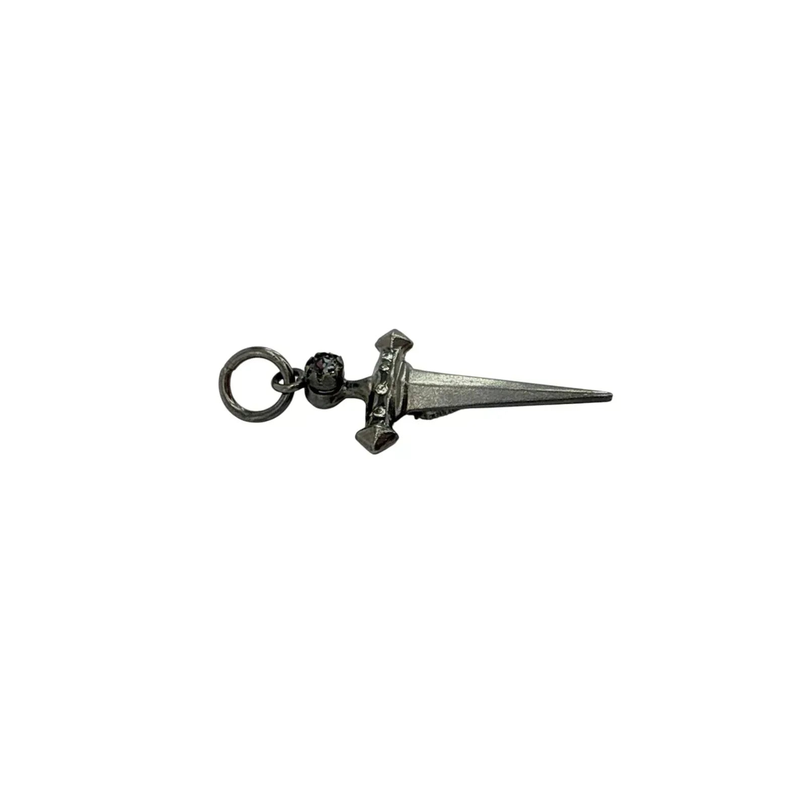 VIRGINS SAINTS & ANGELS VSA Dagger Cross Charm in Gunmetal - flyKAMP