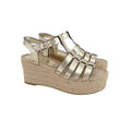 TORY BURCH Fisherman Espadrille Wedge in Spark Gold 6.5 - flyKAMP