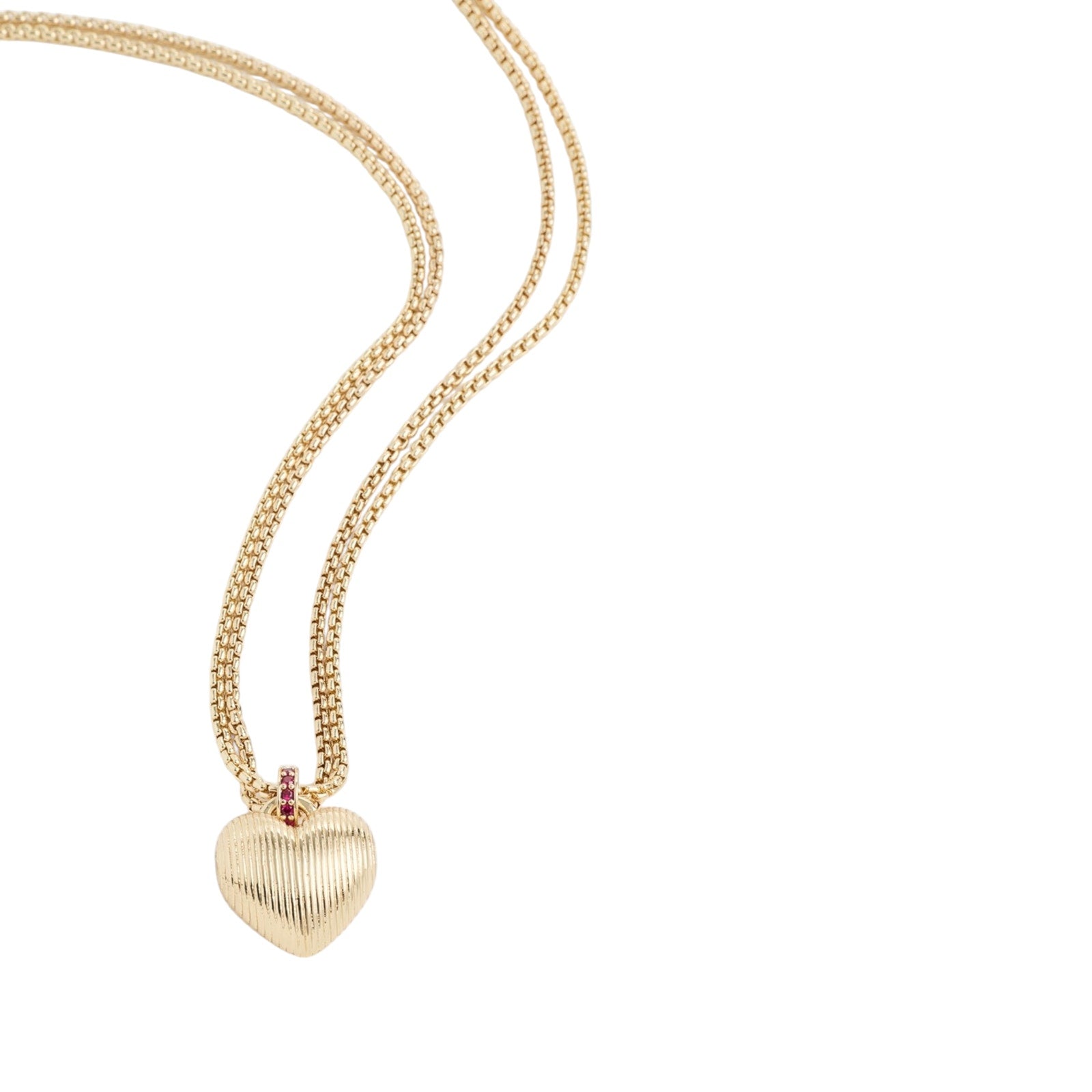 ROXANNE ASSOULIN The Textured Heart Necklace Roxanne Assoulin