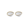 PAMPA BAY Golden Salerno Oval Condiment Bowl Set of 2 Pampa Bay