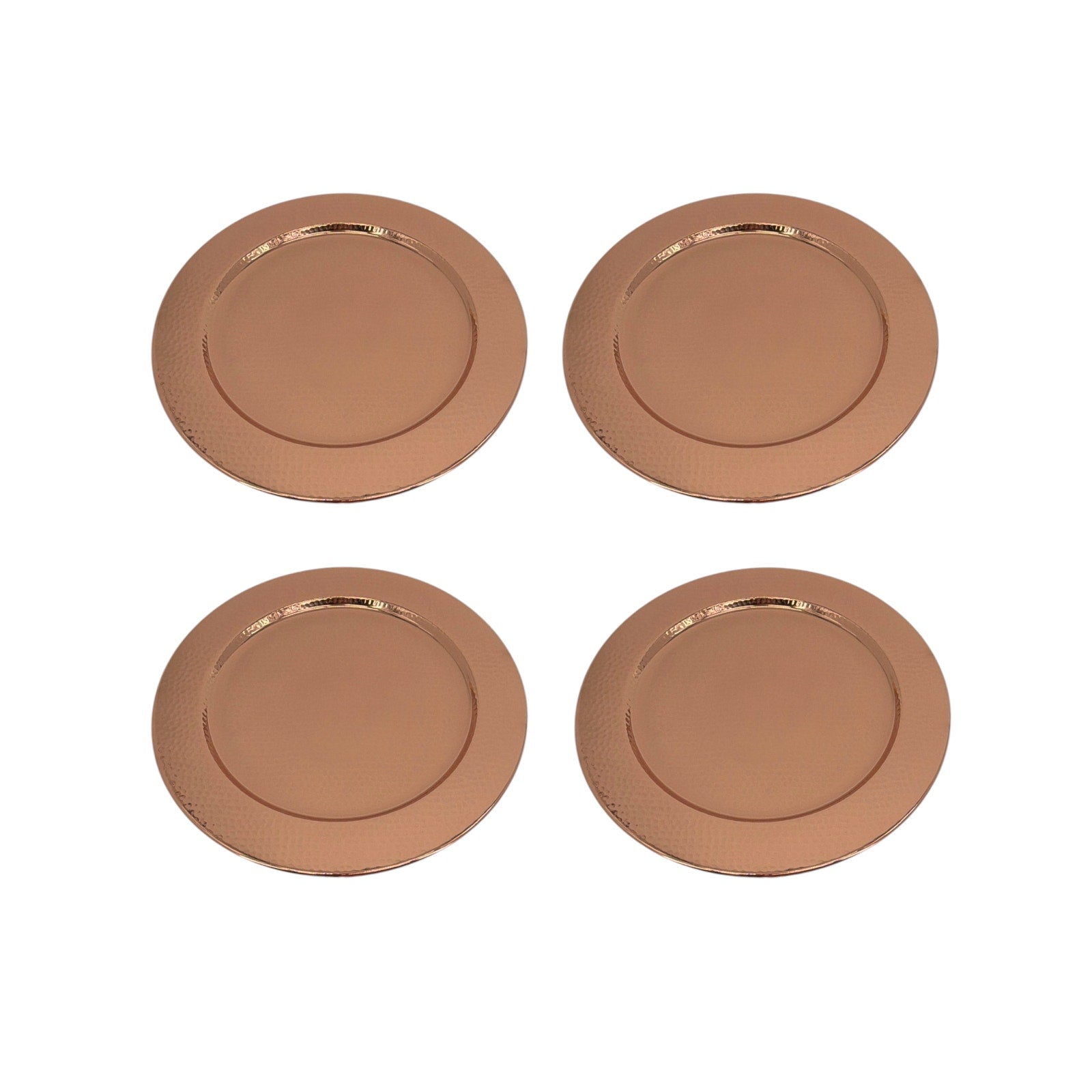 WILLIAMS-SONOMA Hammered Copper Charger Plates Set 2 of 4 Williams-Sonoma