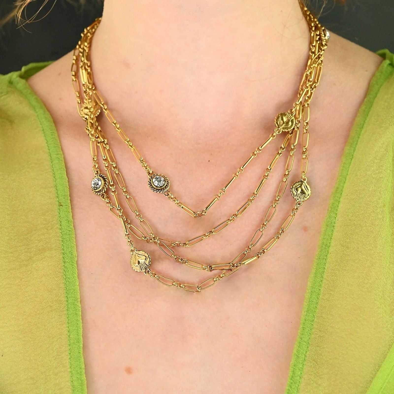 VIRGINS SAINTS & ANGELS VSA Brigid Magdalena Cadena in Gold & Clear