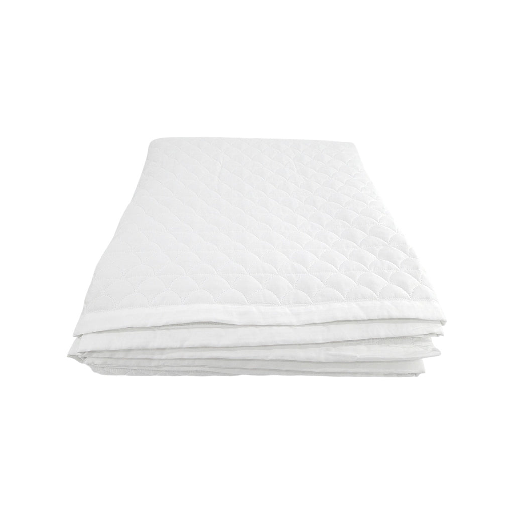 AMALIA Home Collection 430 Thread Count Quilted Coverlet King in White Amalia