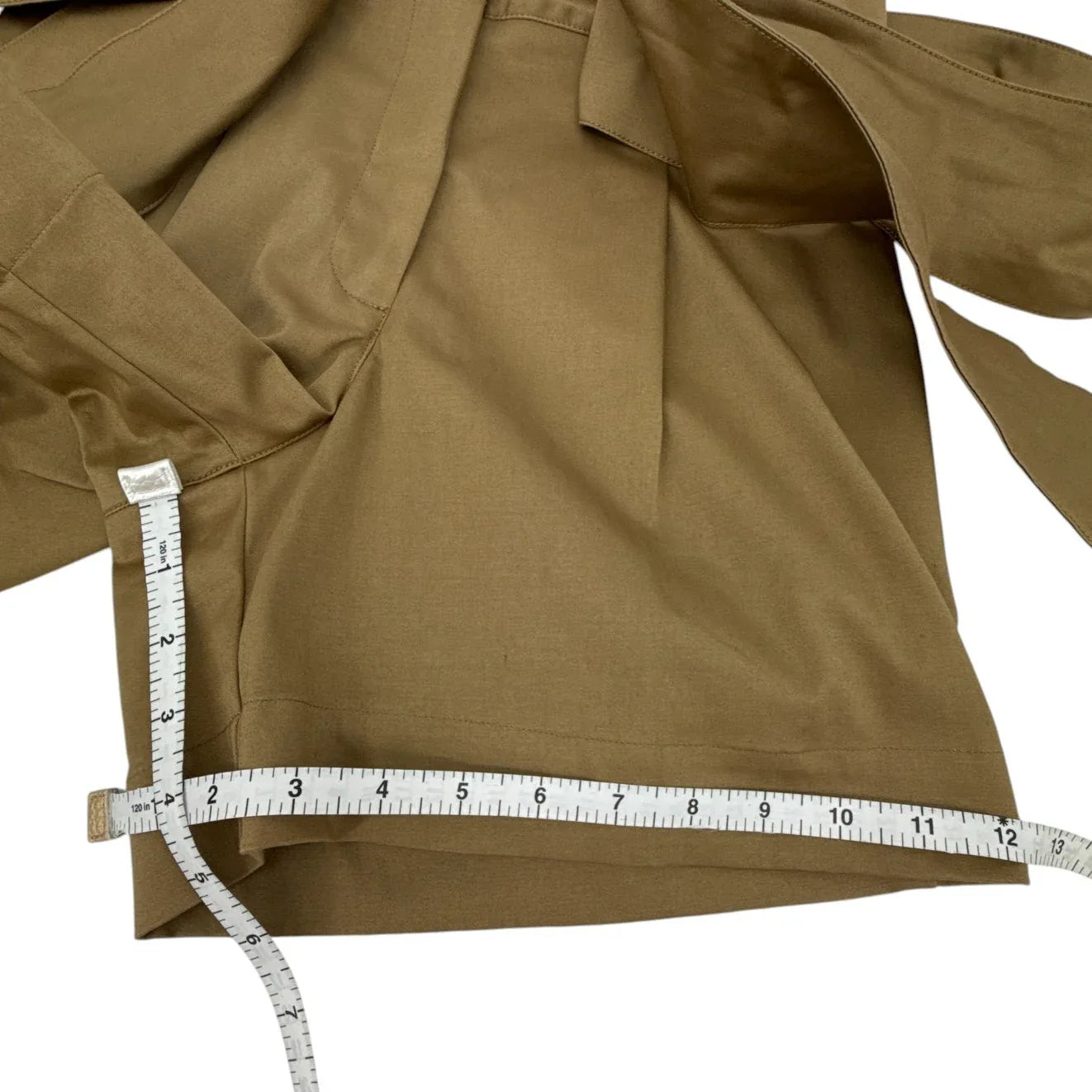 SILVIA TCHERASSI Velano Bow Shorts in Khaki XS - flyKAMP