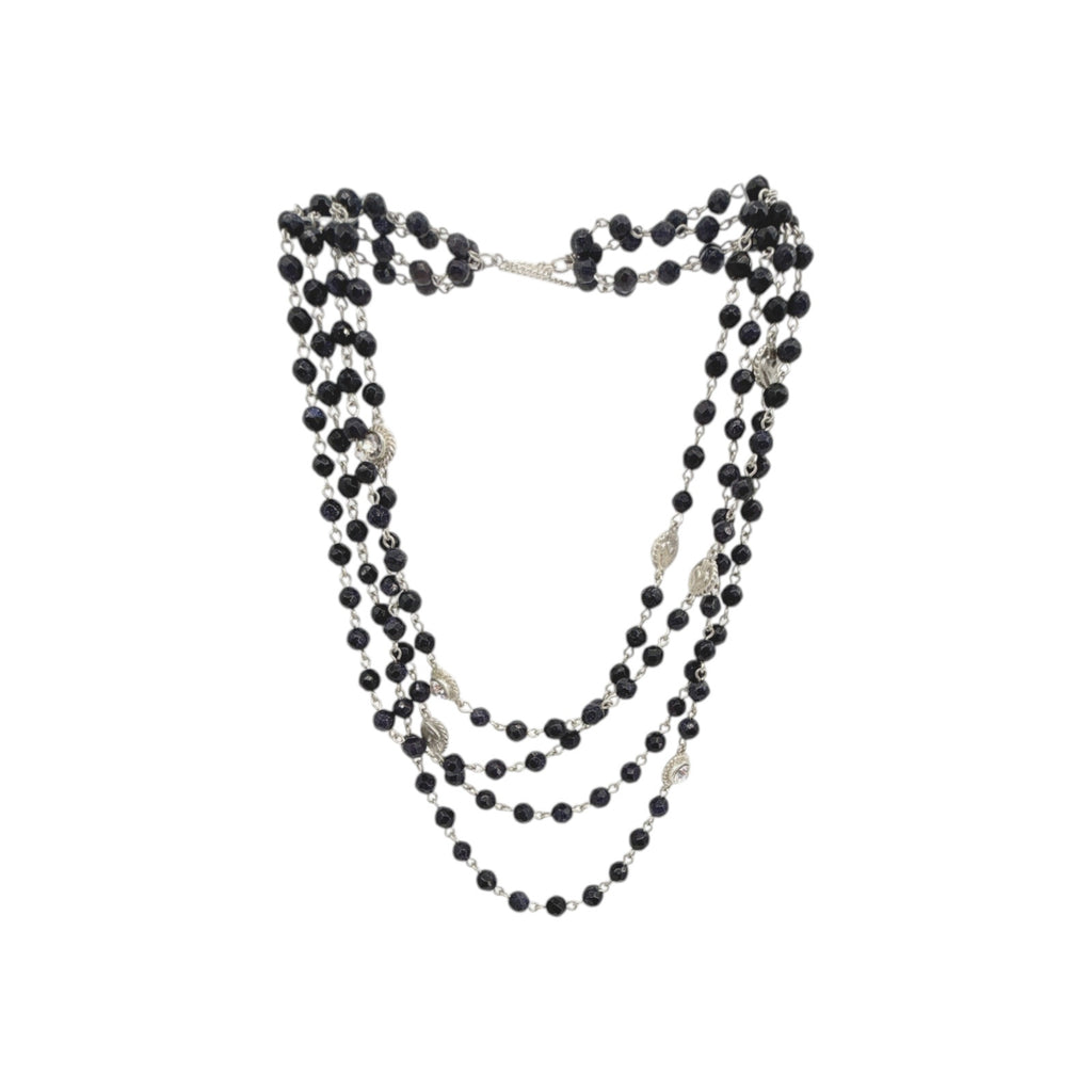 VIRGINS SAINTS & ANGELS VSA Magdalena Semi-Precious Blue Goldstone in Silver Virgins Saints & Angels