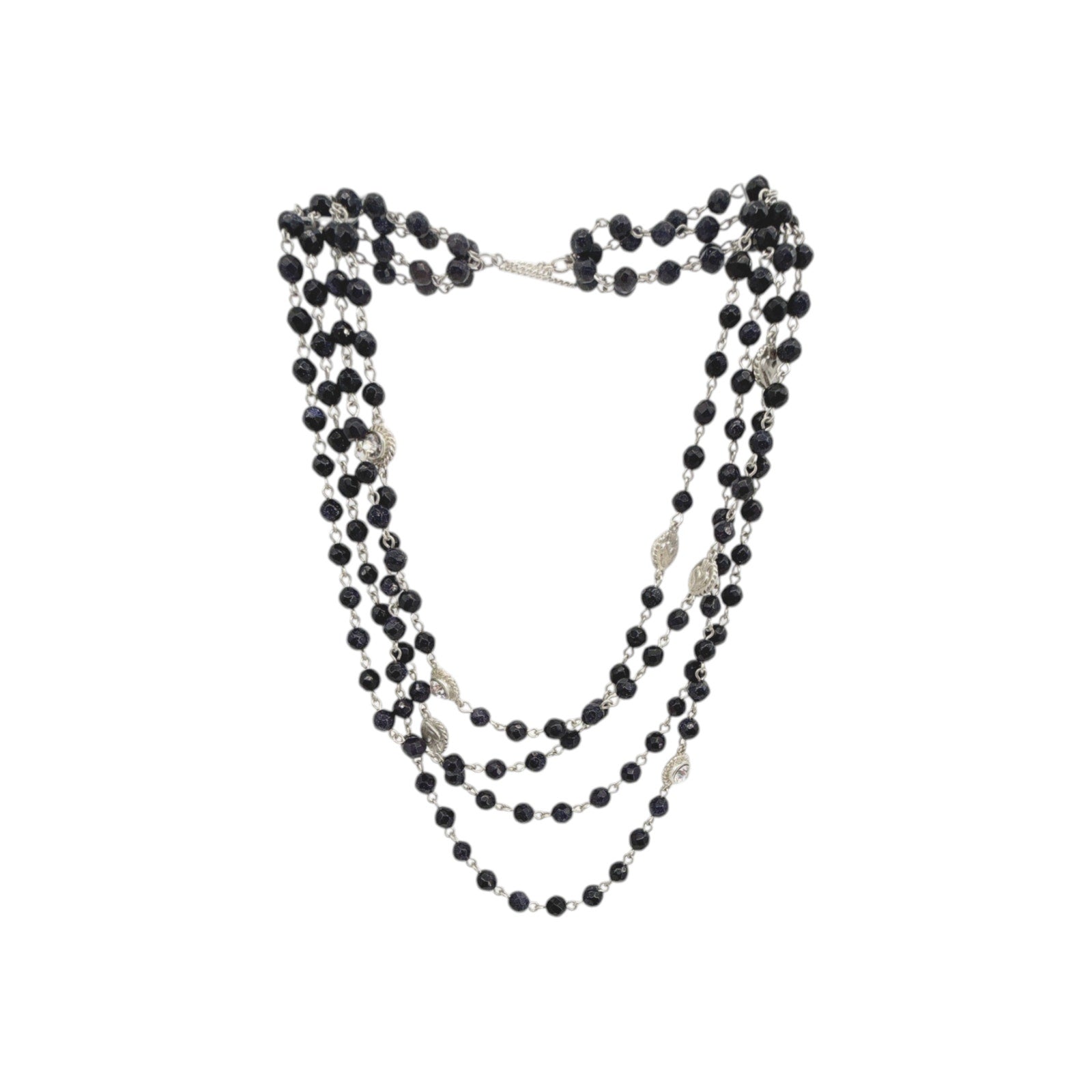 VIRGINS SAINTS & ANGELS VSA Magdalena Semi-Precious Blue Goldstone in Silver Virgins Saints & Angels