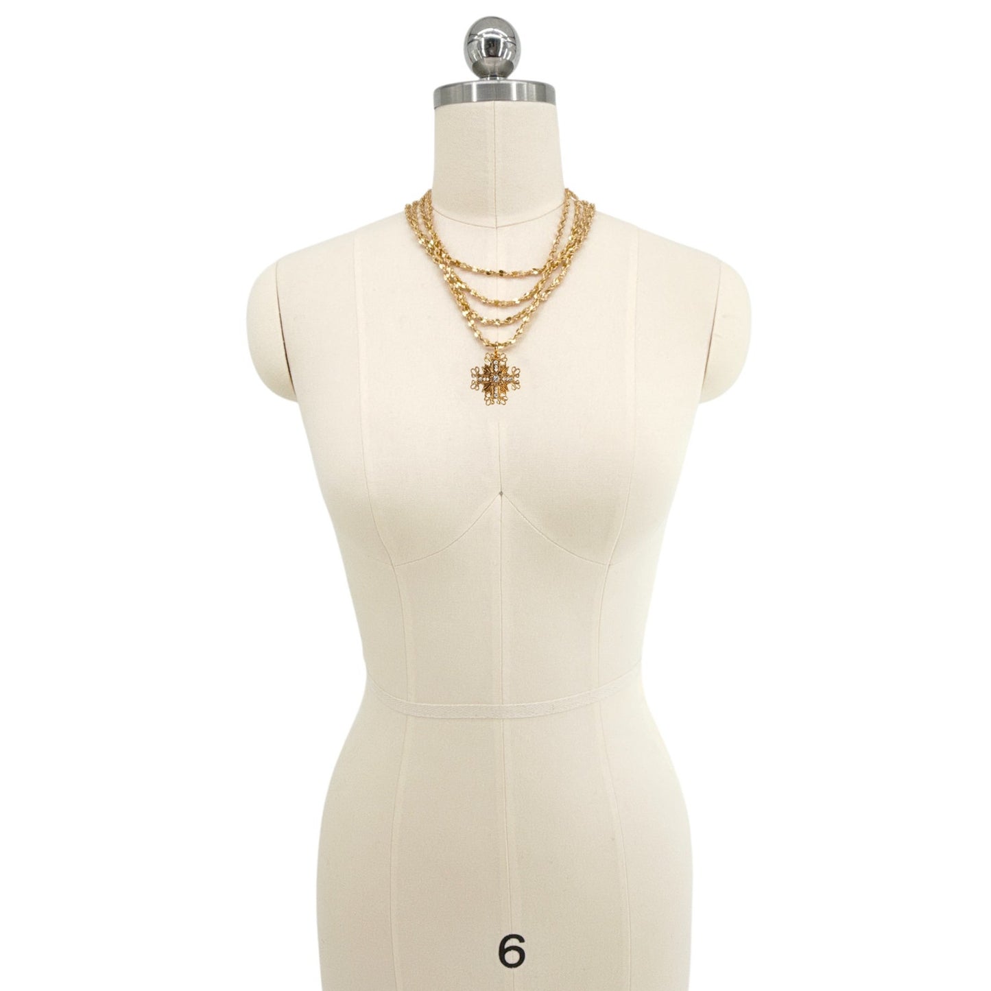 VIRGINS SAINTS & ANGELS VSA Love Chain Necklace with Electra Medallion Gold