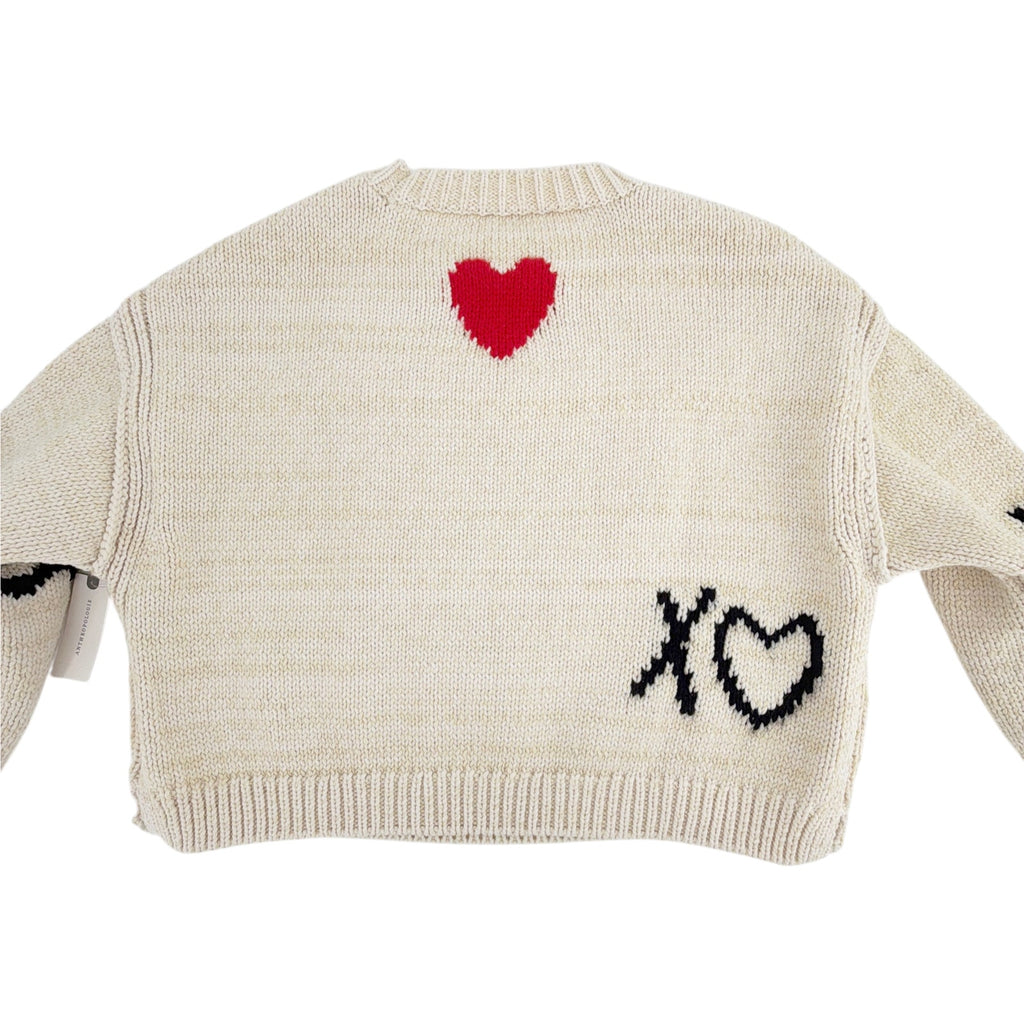 ANTHROPOLOGIE Maeve Lovestruck Long-Sleeve Crew-Neck Sweater XS Anthropologie