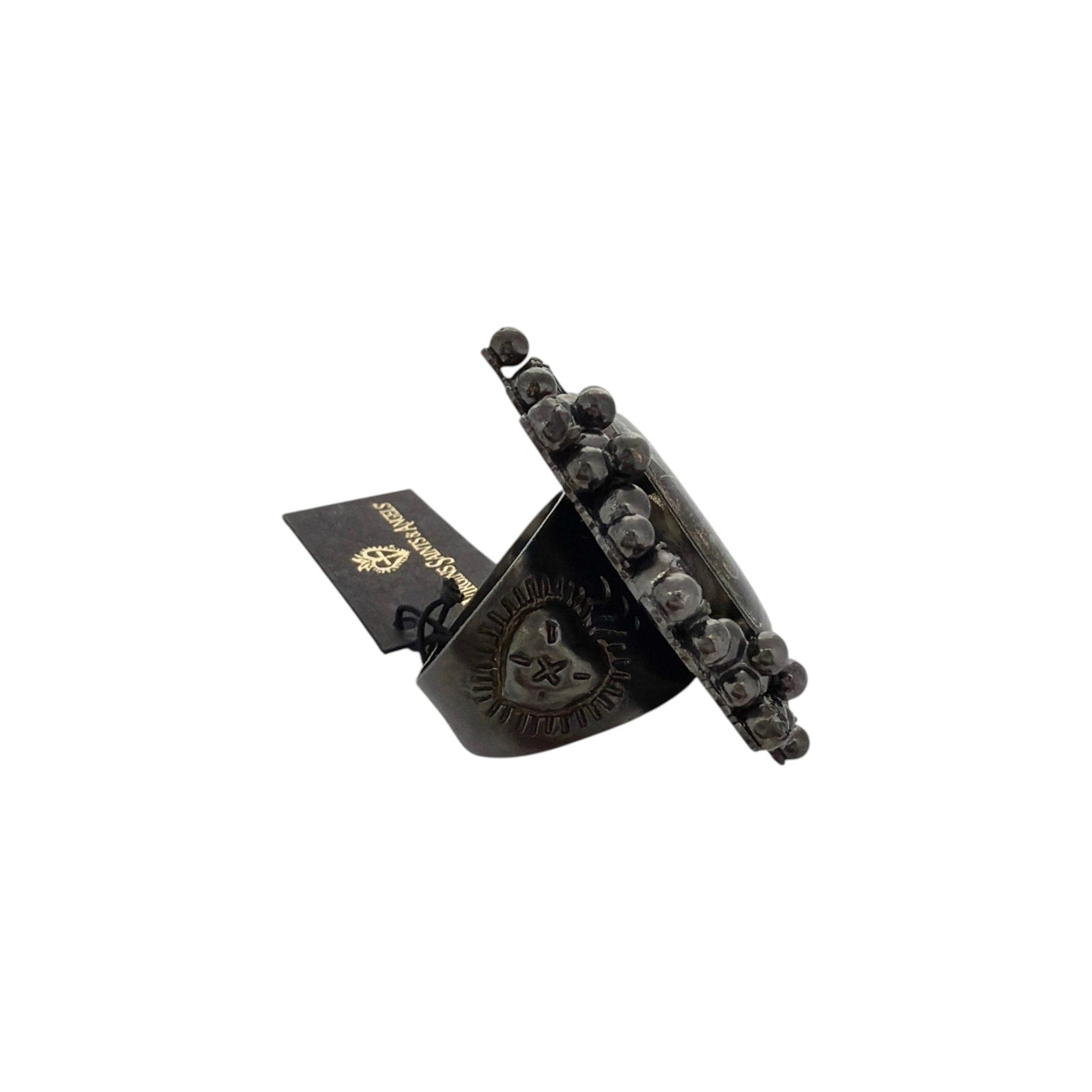VIRGINS SAINTS & ANGELS VSA Cloister San Benito Ring in Gunmetal 6.5 Virgins Saints & Angels