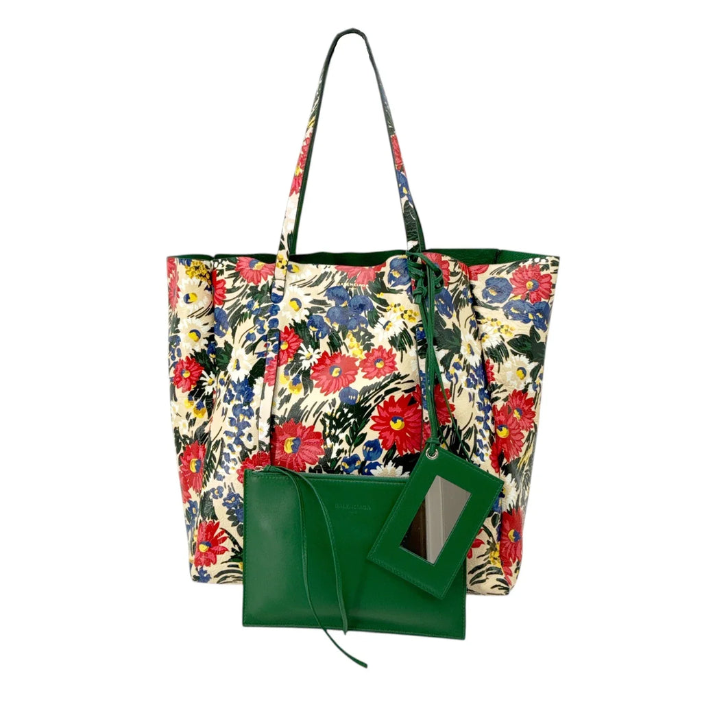 BALENCIAGA Everyday Floral Leather Tote Bag - flyKAMP