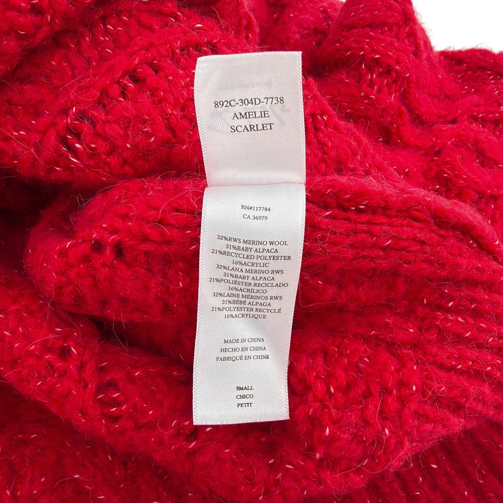 RAILS Amelie Cardigan in Scarlet S Rails