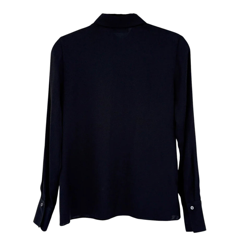 VINCE Slim Fitted Popover Shirt Black 2 - flyKAMP