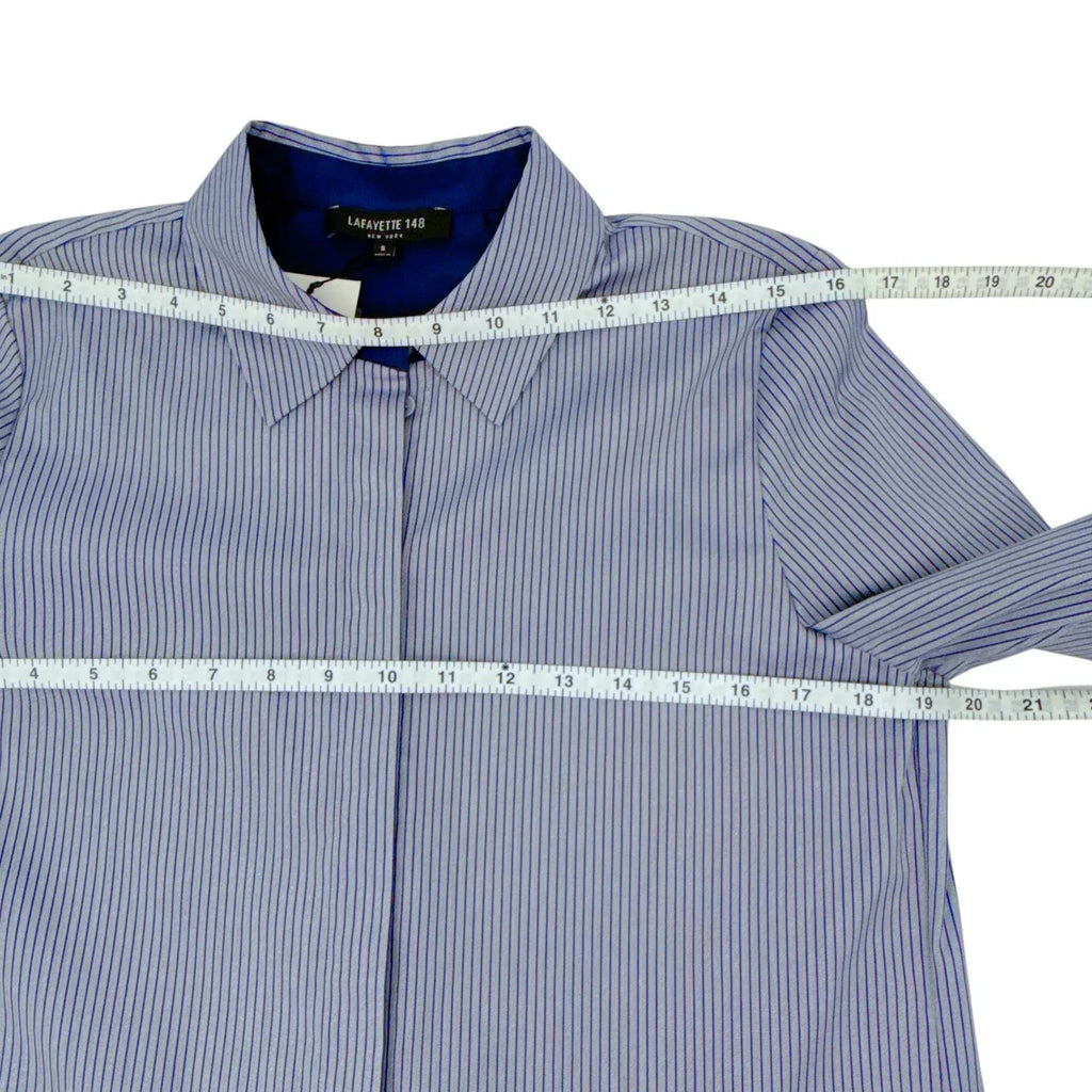 LAFAYETTE 148 New York Shirt in Bluestone Multi S - flyKAMP