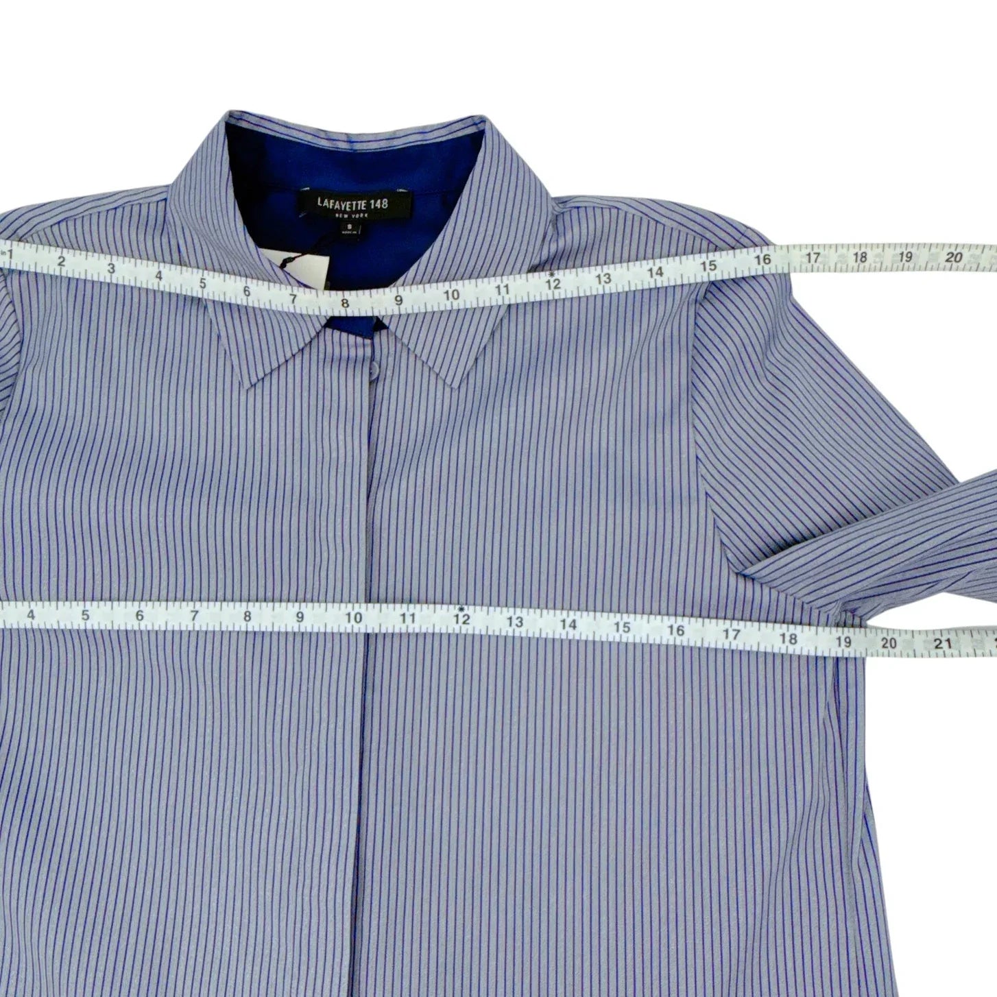 LAFAYETTE 148 New York Shirt in Bluestone Multi S - flyKAMP