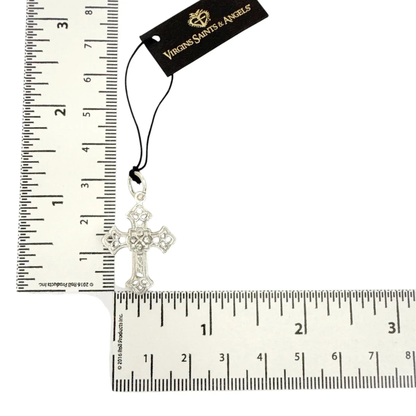 VIRGINS SAINTS & ANGELS VSA Basilica Cross Charm in Silver - flyKAMP