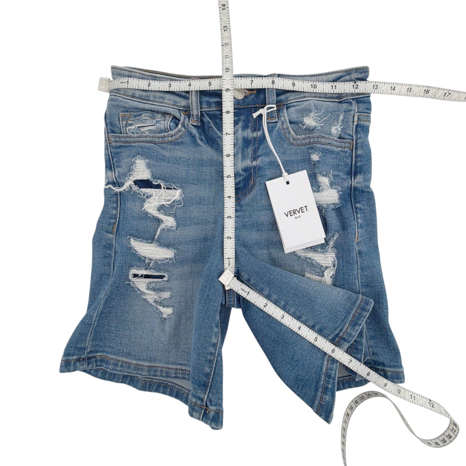VERVET by Flying Monkey High Rise Double Cuff Shorts in Exactly Like You XS Vervet