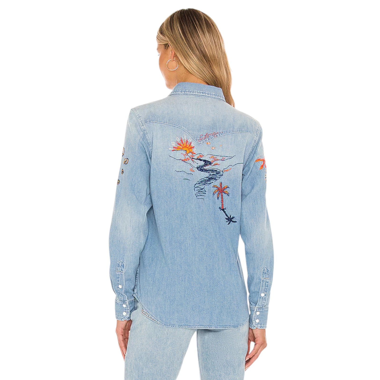MOTHER All My Exes Denim Shirt in Let's Be Pacific XS Mother
