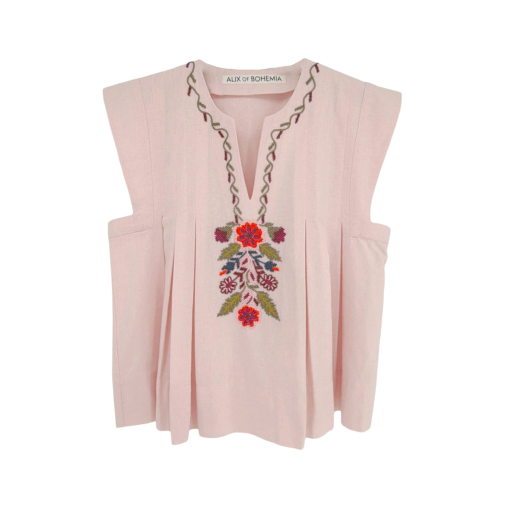 ALIX of BOHEMIA Nadine Heirloom Flora Top in Light Pink S Alix of Bohemia