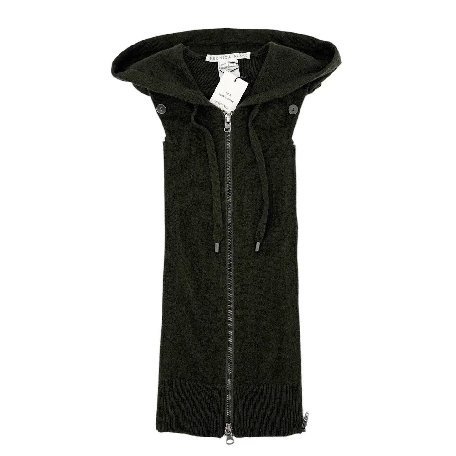VERONICA BEARD Cashmere Hoodie Dickey in Army - flyKAMP