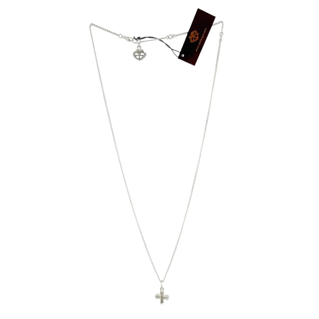 VIRGINS SAINTS & ANGELS VSA Peace Cross Charm Necklace in Silver - flyKAMP