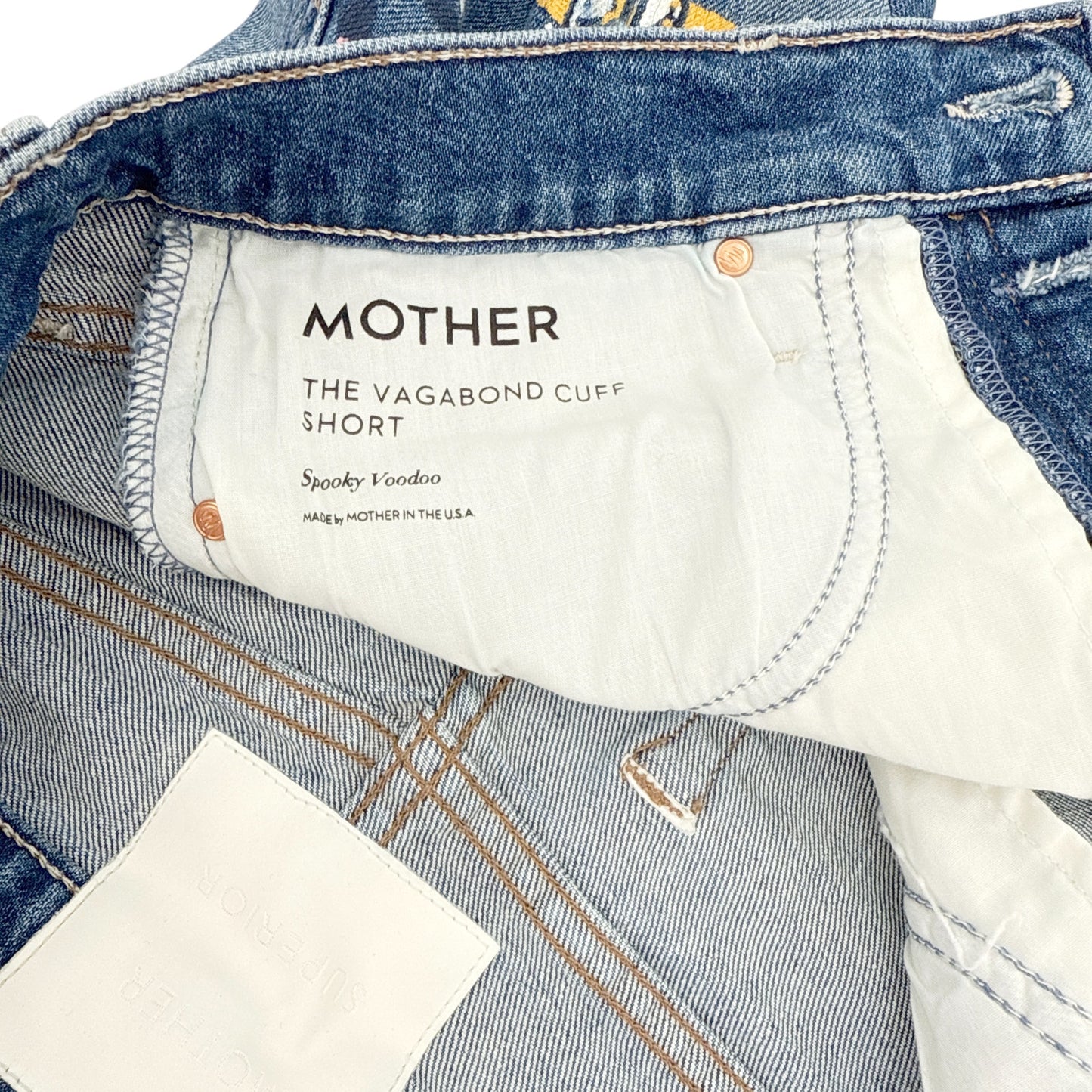 MOTHER The Vagabond Cuffed Shorts in Spooky Voodoo 25