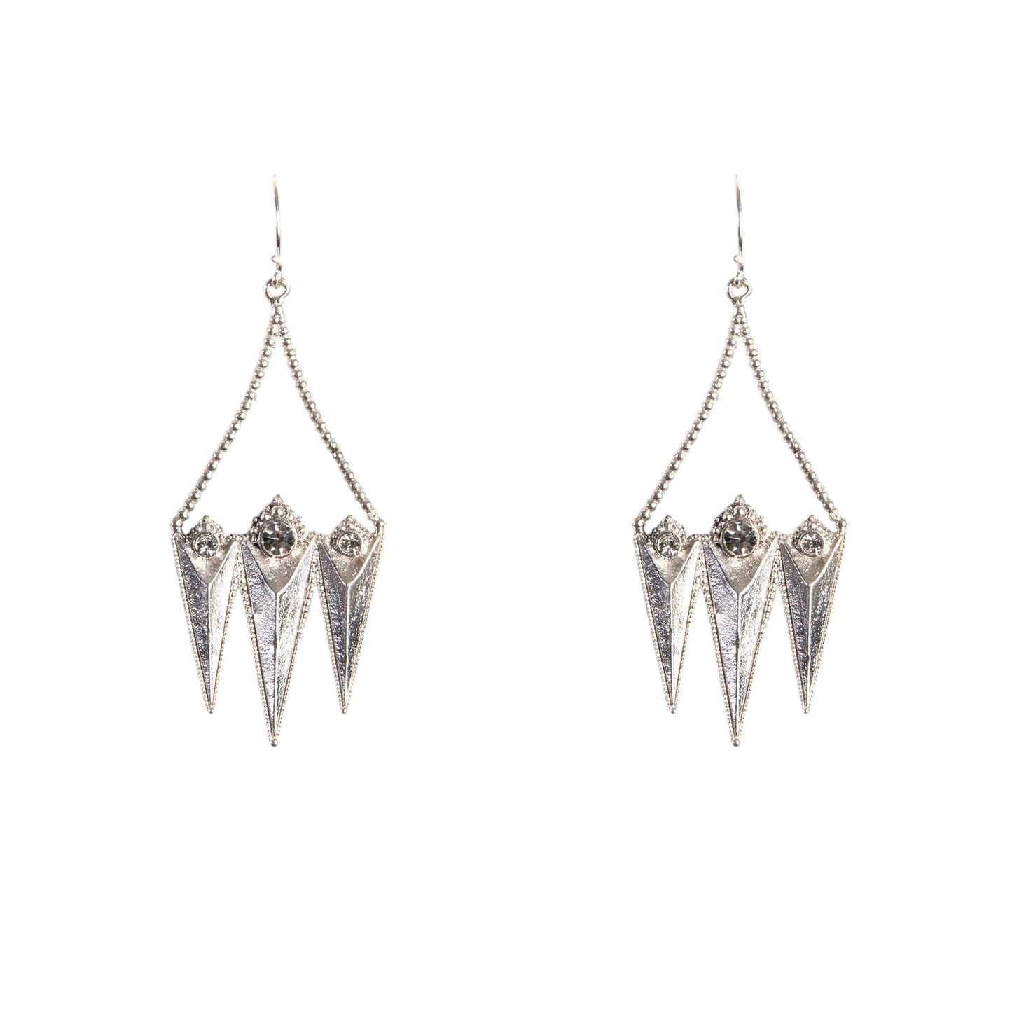 VIRGINS SAINTS & ANGELS VSA Electra Rays Hook Earrings in Silver