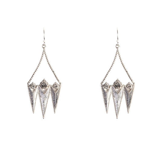 VIRGINS SAINTS & ANGELS VSA Electra Rays Hook Earrings in Silver