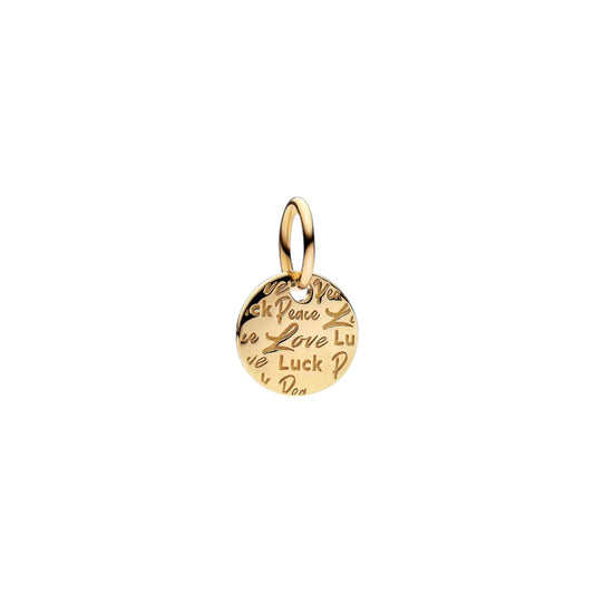 PANDORA Peace, Love & Luck Dangle Charm in 14K Gold