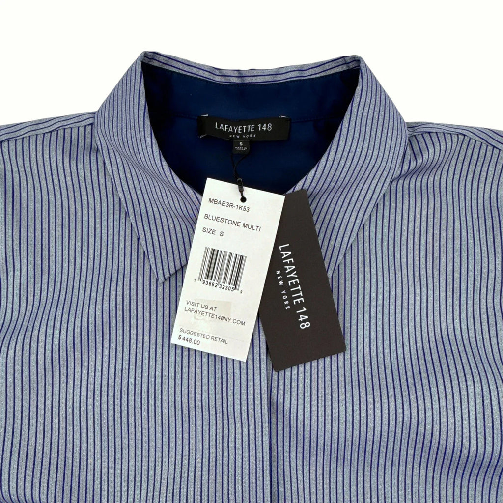 LAFAYETTE 148 New York Shirt in Bluestone Multi S - flyKAMP