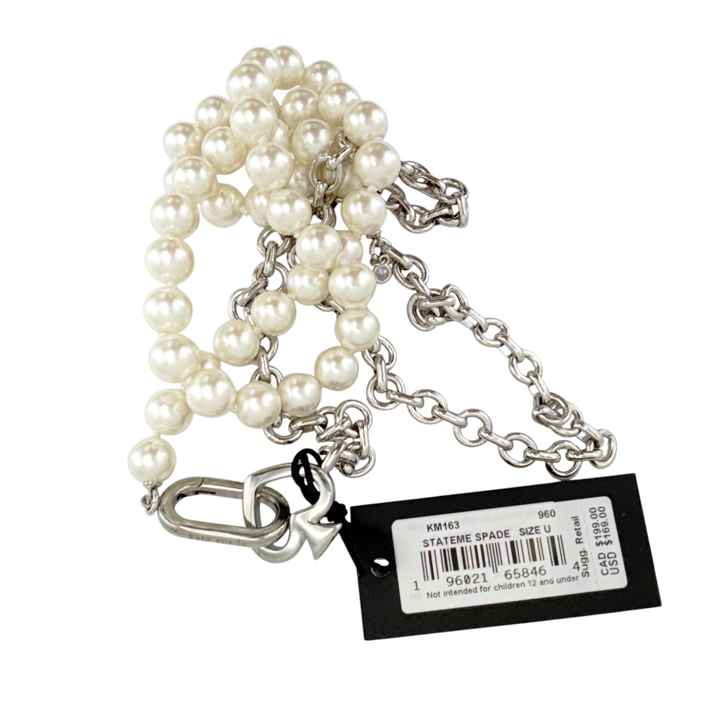 KATE SPADE New York Statement Spade Pearl Wrap Necklace