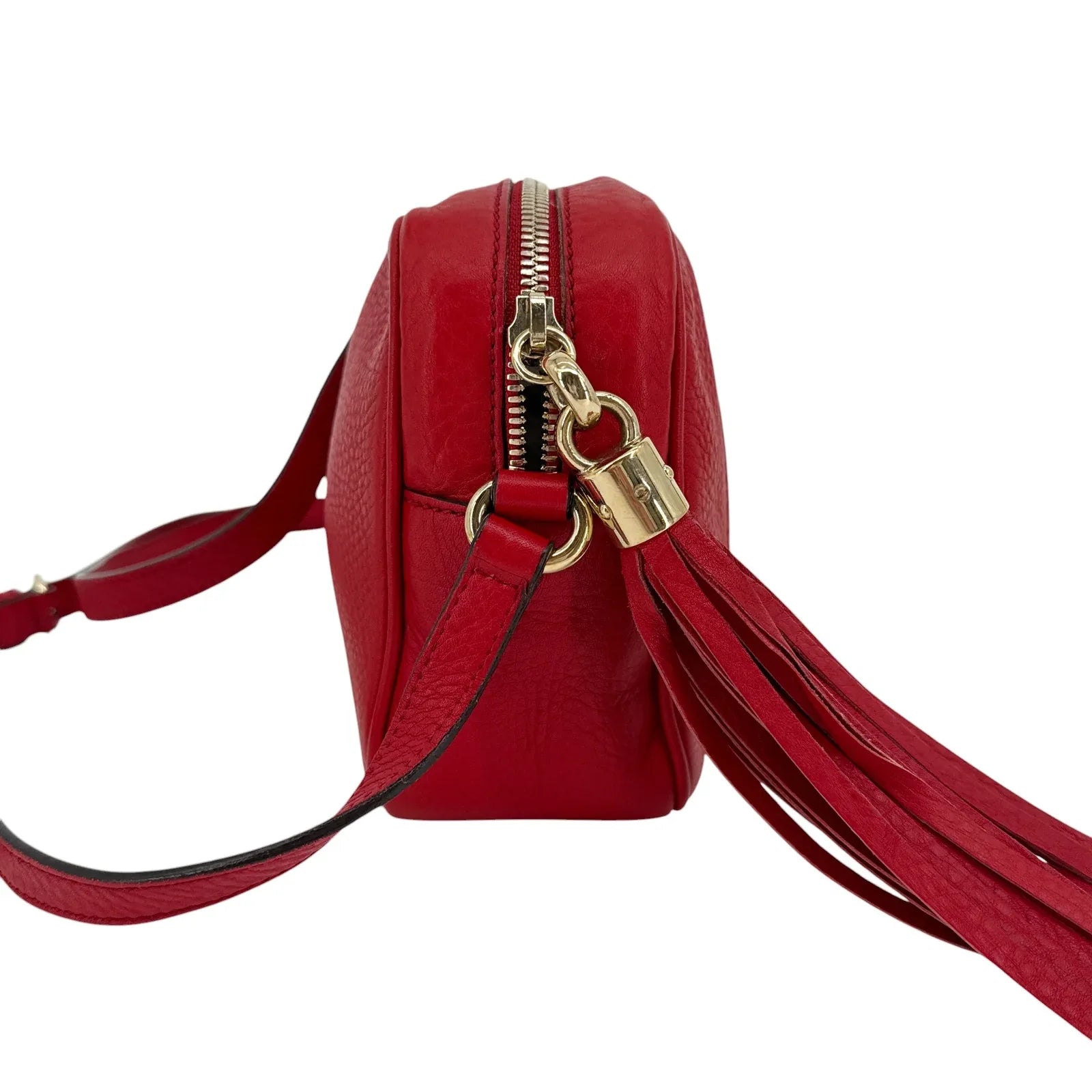 GUCCI Soho Disco Leather Bag in Red - flyKAMP