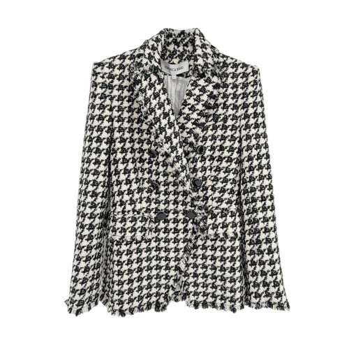 VERONICA BEARD Miller Dickey Jacket in Black & Off-White Houndstooth 2 Veronica Beard