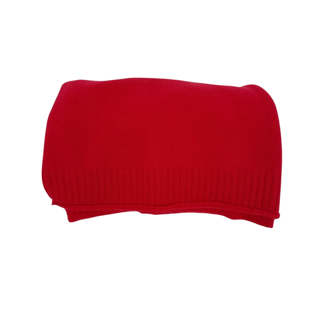AQUA Cashmere Throw Blanket Bloomingdale's Exclusive in Big Apple Red - flyKAMP