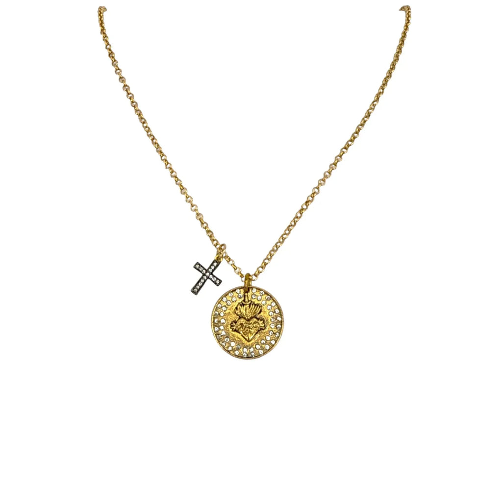 VIRGINS SAINTS & ANGELS VSA Sacred Heart Relic Charm Necklace - flyKAMP