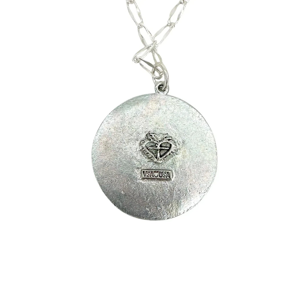 VIRGINS SAINTS & ANGELS Disco Virgin Charm Necklace Silver&Light Colorado Topaz - flyKAMP