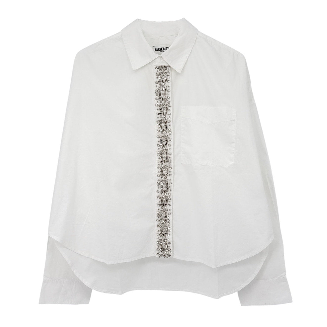 ESSENTIEL ANTWERP Hilver Embellished Placket Blouse S